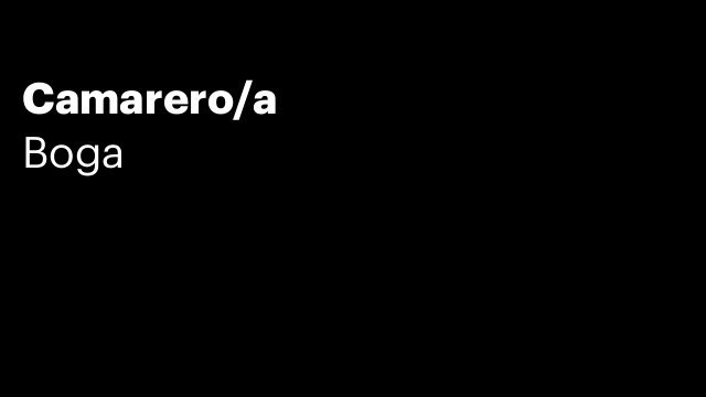 Camarero/a