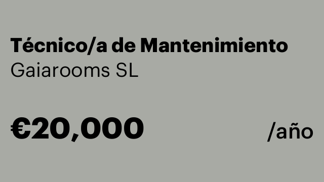 Técnico/a de Mantenimiento