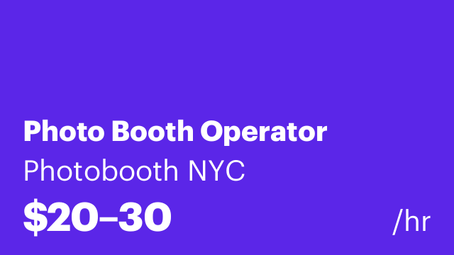 Photo Booth Operator