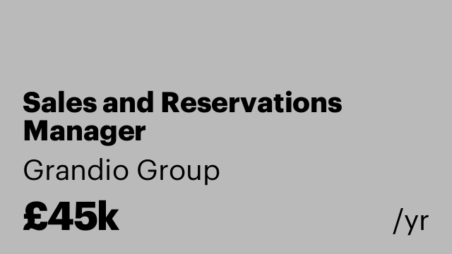 Sales and Reservations Manager