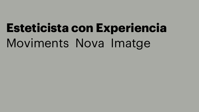 Esteticista con Experiencia