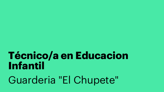 Técnico/a en Educacion Infantil