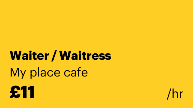 Waiter / Waitress