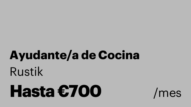 Ayudante/a de Cocina