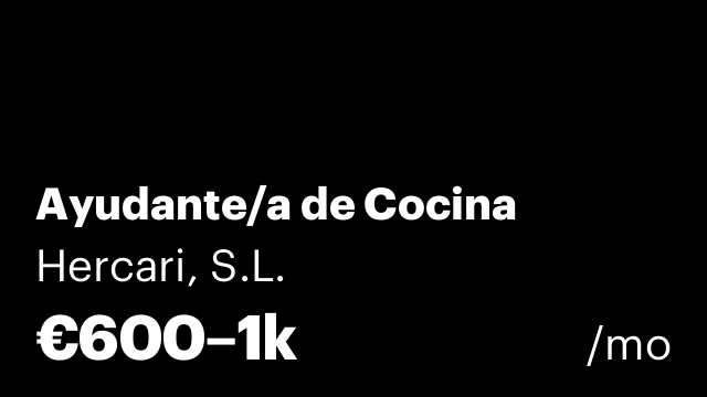 Ayudante/a de Cocina