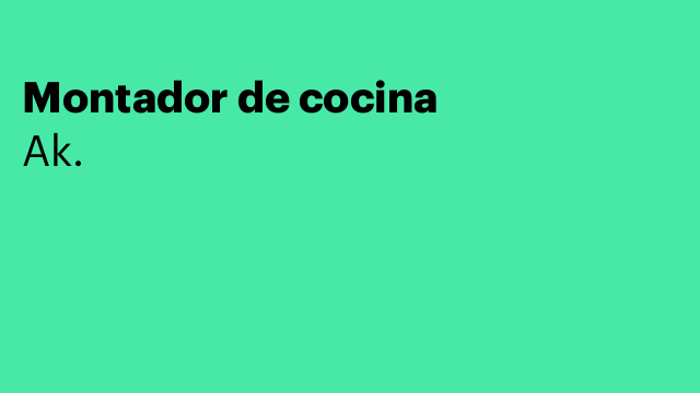 Montador de cocina