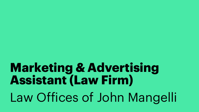 Marketing & Advertising Assistant (Law Firm)
