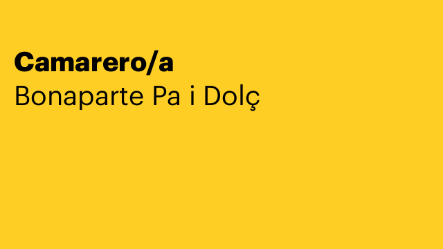 Camarero/a