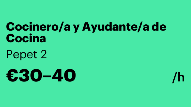 Cocinero/a y Ayudante/a de Cocina
