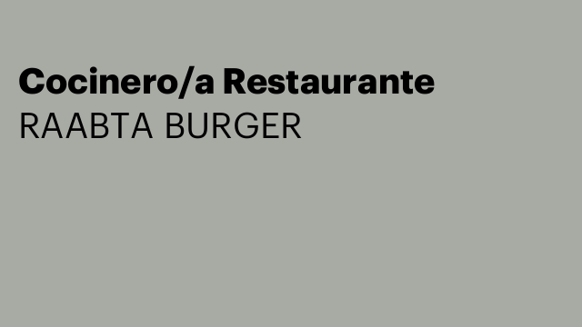 Cocinero/a Restaurante