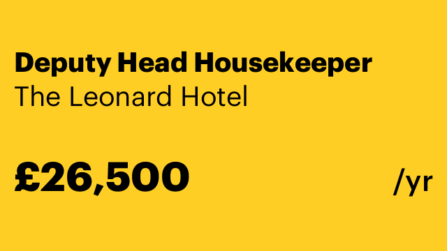 Deputy Head Housekeeper