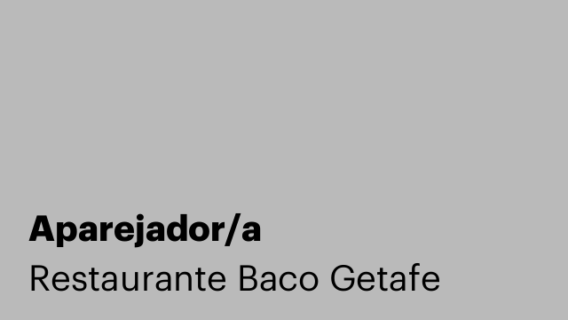Aparejador/a