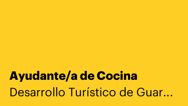 Ayudante/a de Cocina