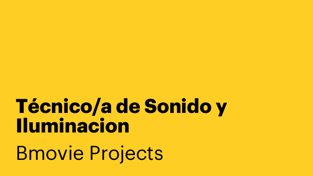 Técnico/a de Sonido y Iluminacion