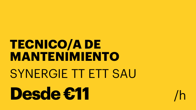 TECNICO/A DE MANTENIMIENTO INDUSTRIAL - ILLESCAS