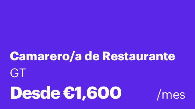 Camarero/a de Restaurante