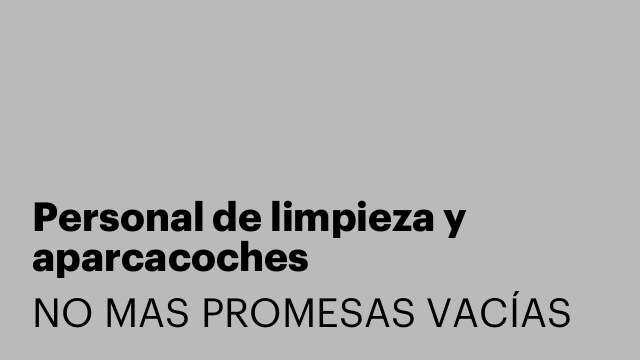Personal de limpieza y aparcacoches