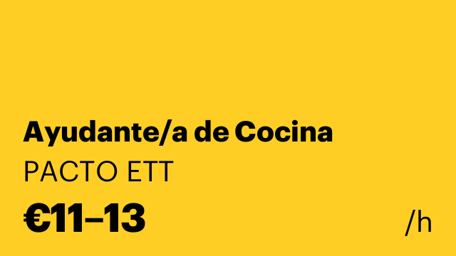 Ayudante/a de Cocina