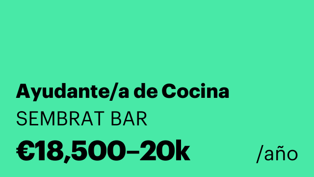 Ayudante/a de Cocina