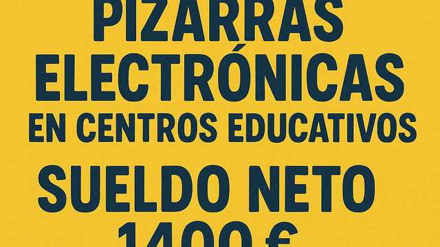 INSTALADORES/AS DE PIZARRAS DIGITALES - CENTROS EDUCATIVOS