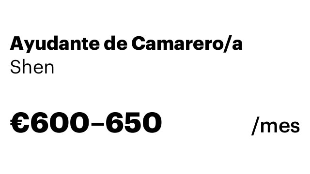 Ayudante de Camarero/a
