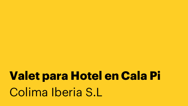 Valet para Hotel en Cala Pi