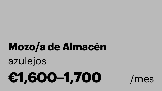 Mozo/a de Almacén
