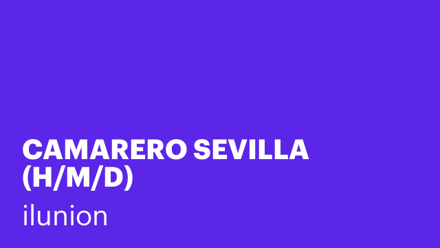 CAMARERO SEVILLA (H/M/D)