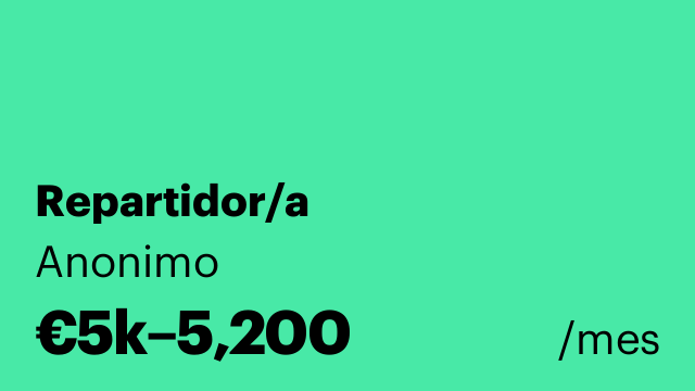 Repartidor/a