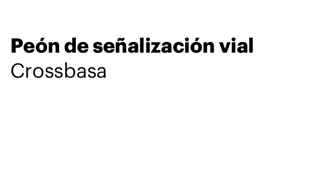 Peón de señalización vial