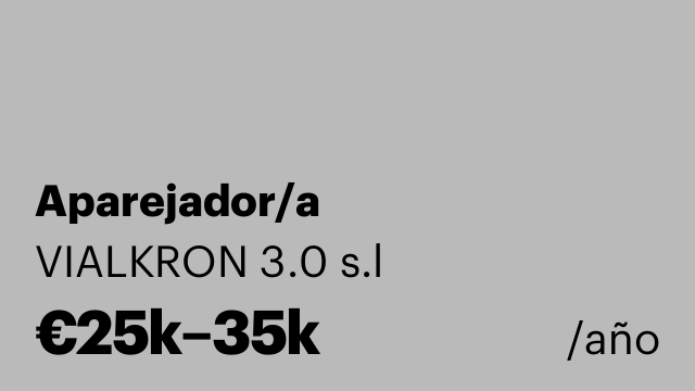 Aparejador/a