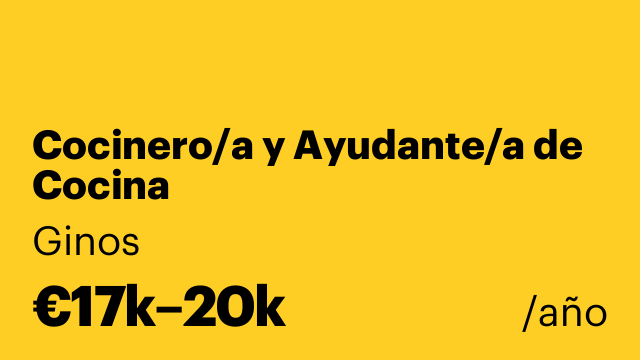Cocinero/a y Ayudante/a de Cocina