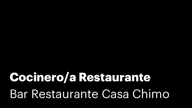 Cocinero/a Restaurante