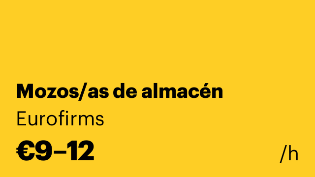 Mozos/as de almacén
