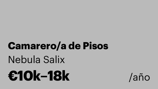 Camarero/a de Pisos
