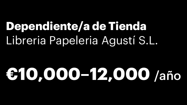 Dependiente/a de Tienda