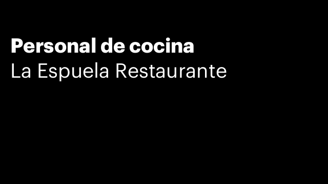 Personal de cocina