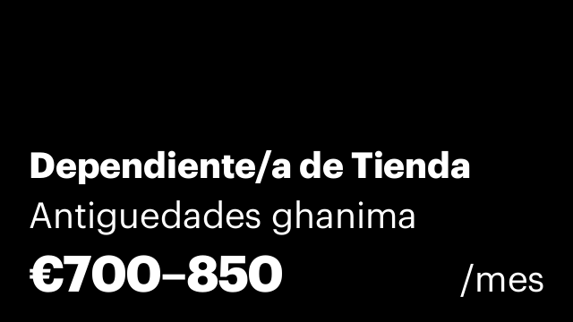 Dependiente/a de Tienda