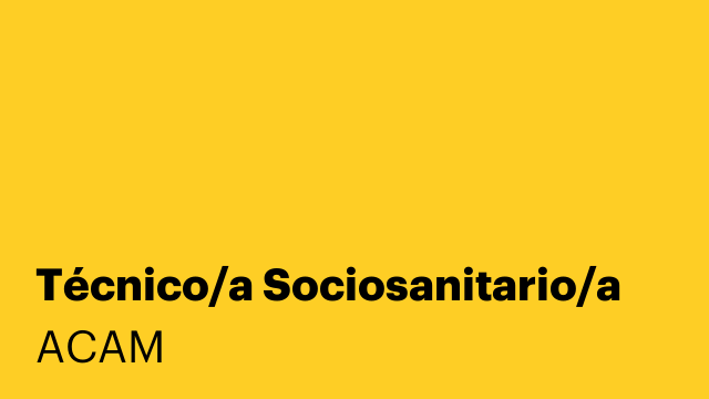 Técnico/a Sociosanitario/a