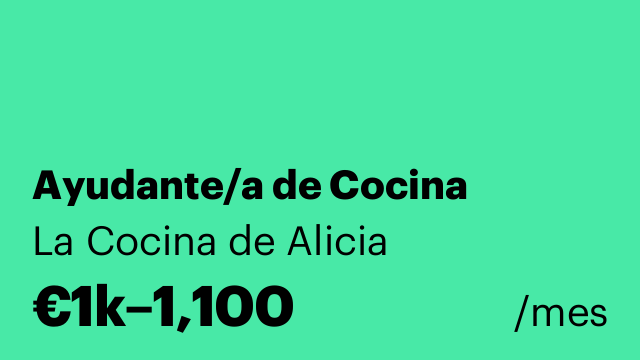 Ayudante/a de Cocina