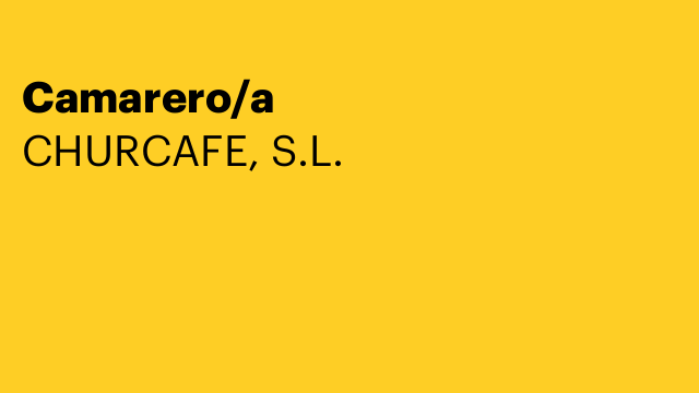 Camarero/a