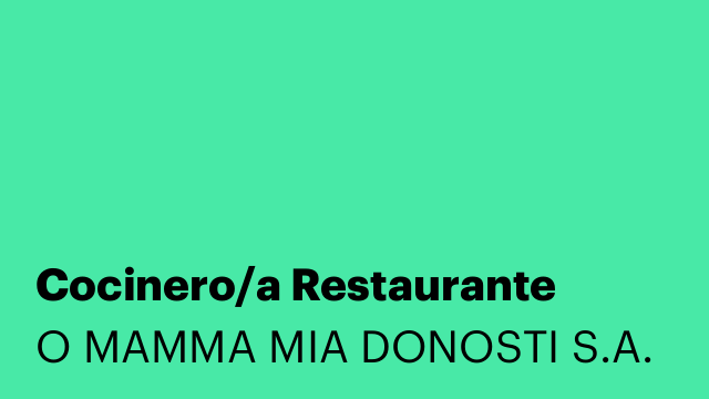 Cocinero/a Restaurante