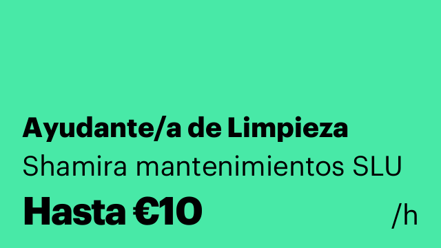 Ayudante/a de Limpieza