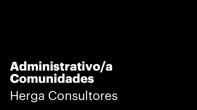 Administrativo/a Comunidades