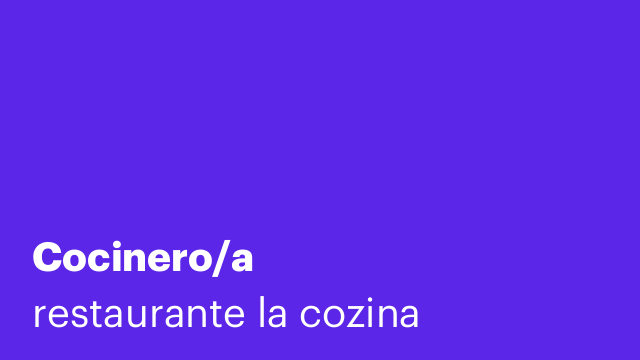 Cocinero/a