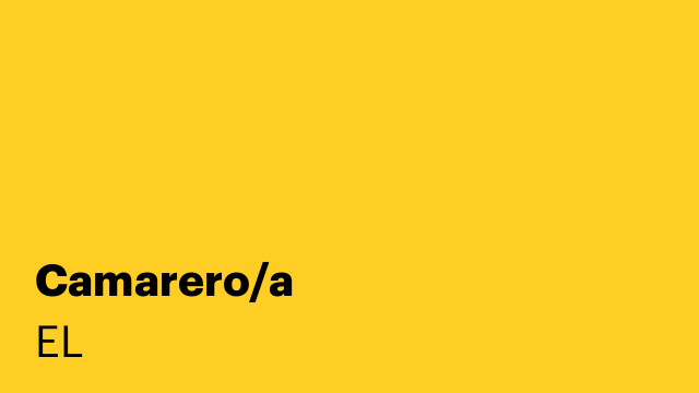 Camarero/a