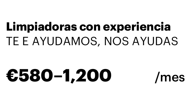 Limpiadoras con experiencia