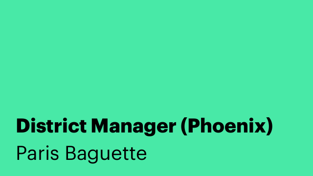 District Manager (Phoenix)