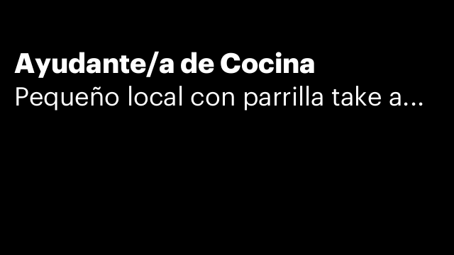 Ayudante/a de Cocina