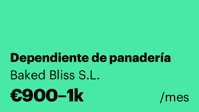 Dependiente de panadería